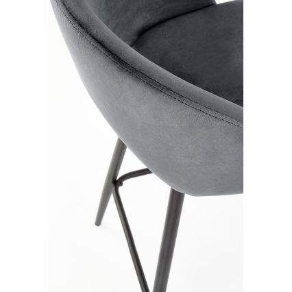 Barstool 89x49 cm grey/black