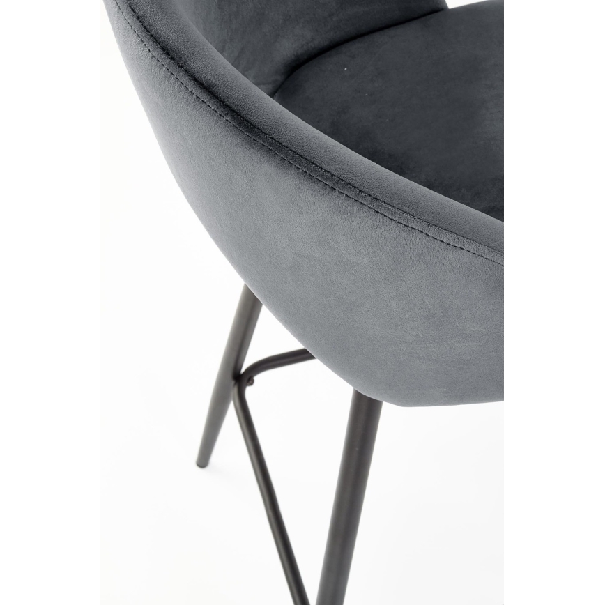 Barstool 89x49 cm grey/black