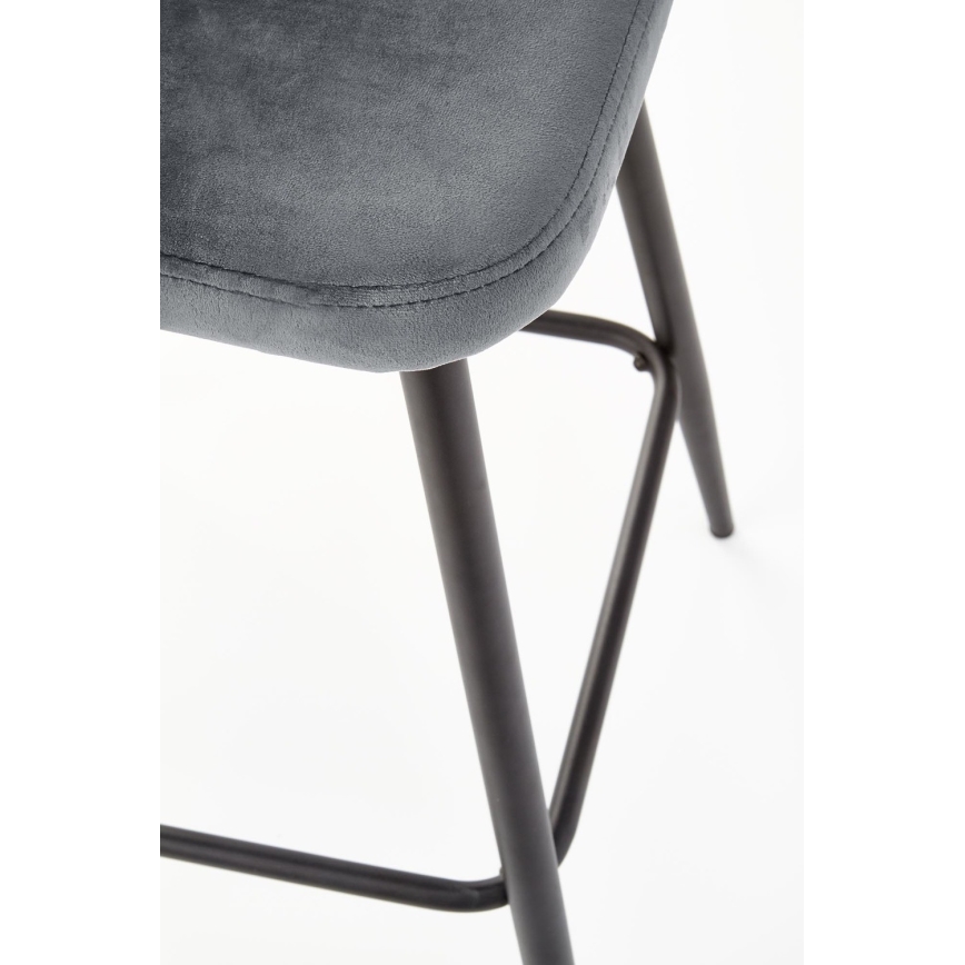 Barstool 89x49 cm grey/black