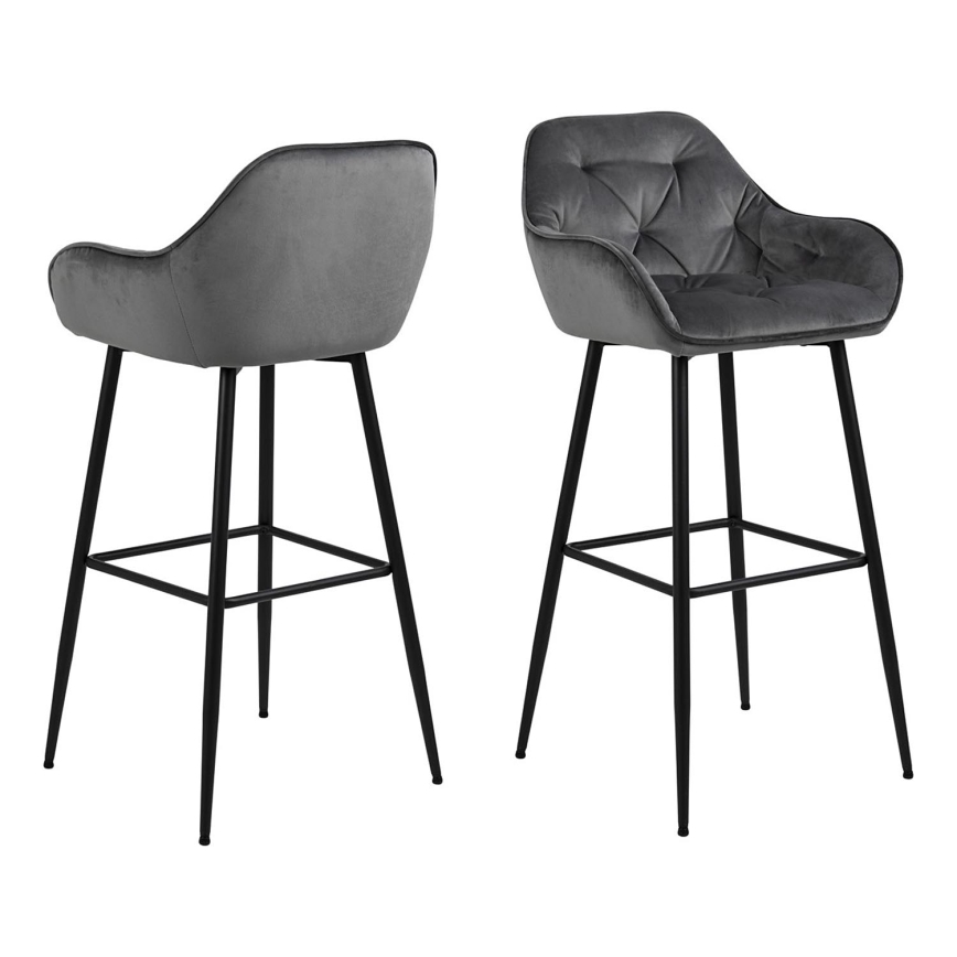 Barstool AYLIN 1 pc dark grey