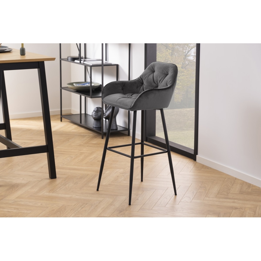 Barstool AYLIN 1 pc dark grey