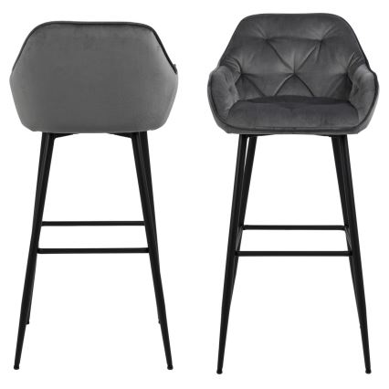 Barstool AYLIN 1 pc dark grey