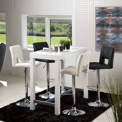 Barstool SERENA 1 pc black/matte chrome
