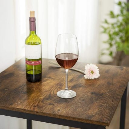 BARTIS Bar Table, Brown/Black