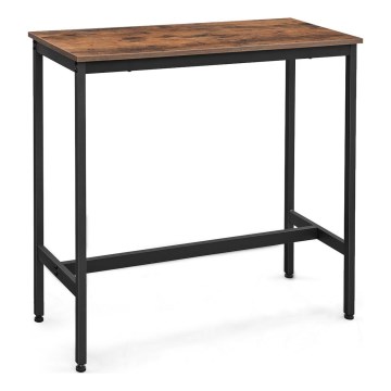BARTIS Bar Table, Brown/Black
