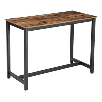 BARTIS Bar Table, Brown/Black
