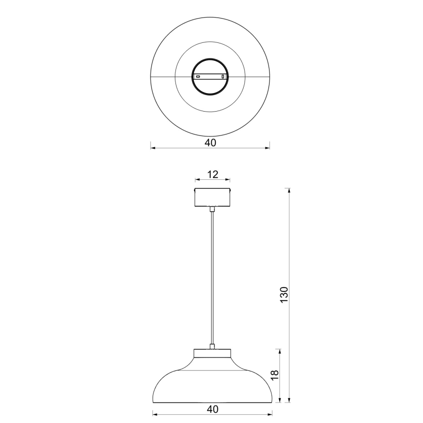 BASCA Cable-hung Pendant Lamp 1xE27/15W/230V Cream