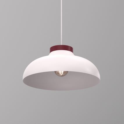 BASCA Cable Pendant 1xE27/15W/230V Cream/Burgundy