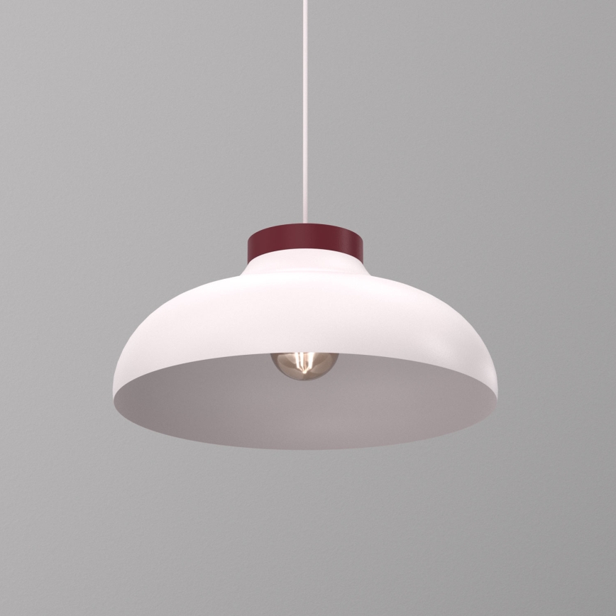 BASCA Cable Pendant 1xE27/15W/230V Cream/Burgundy