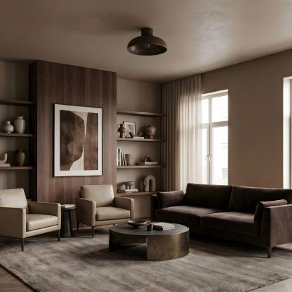 BASCA Ceiling Light 1x E27/15W/230V, Ø 40 cm, Brown