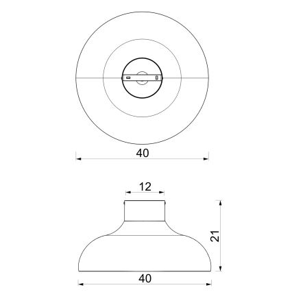 BASCA Ceiling Light 1xE27/15W/230V Ø 40 cm Bronze