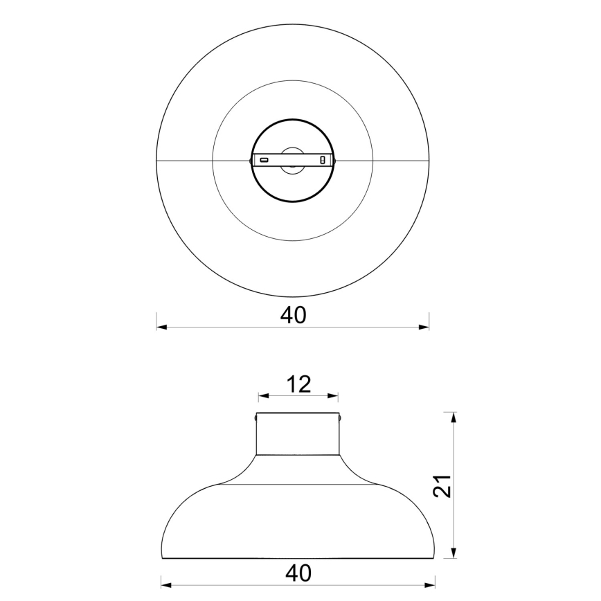 BASCA Ceiling Light 1xE27/15W/230V Ø 40 cm Bronze
