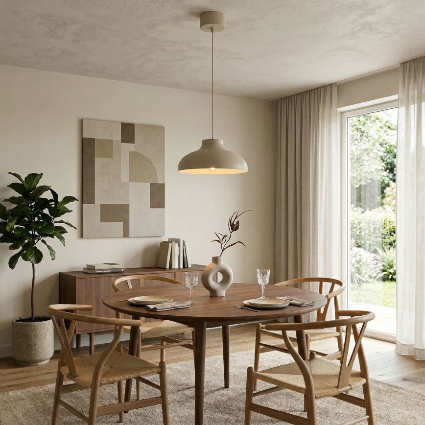BASCA Cord Pendant Lamp 1xE27/15W/230V, Beige