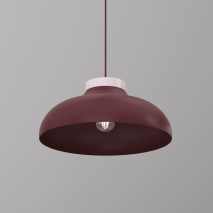 BASCA cord pendant light 1xE27/15W/230V burgundy/cream