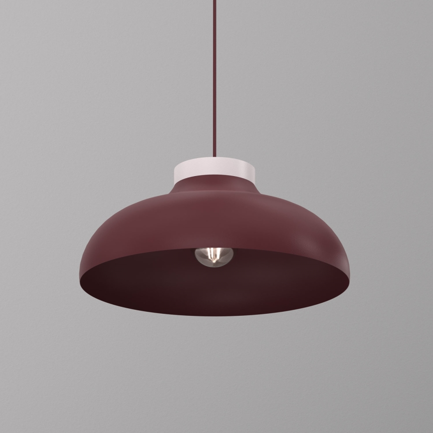 BASCA cord pendant light 1xE27/15W/230V burgundy/cream