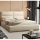 BASIL Upholstered Bed without Mattress 180x200 cm Beige