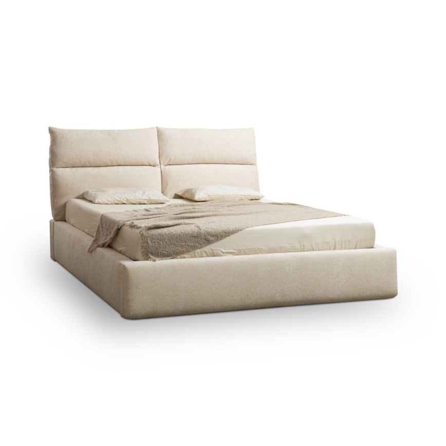 BASIL Upholstered Bed without Mattress 180x200 cm Beige