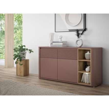 BASKO chest of drawers, brown/oak