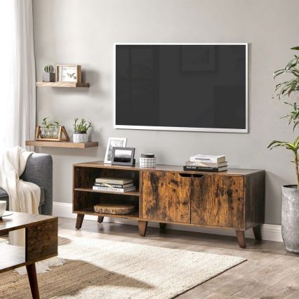 BASTOR TV Cabinet, Brown/Black