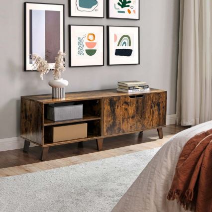 BASTOR TV Cabinet, Brown/Black