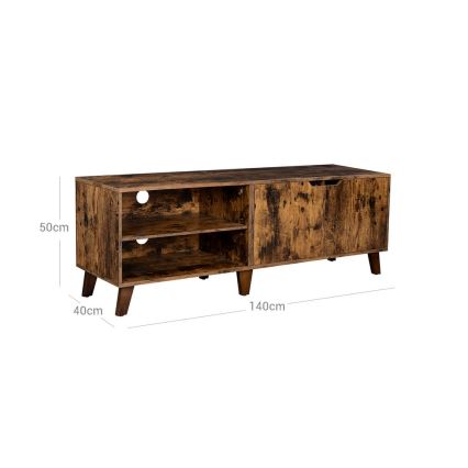 BASTOR TV Cabinet, Brown/Black
