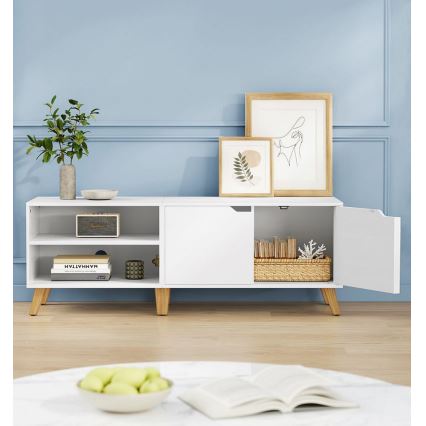 BASTOR White TV Stand