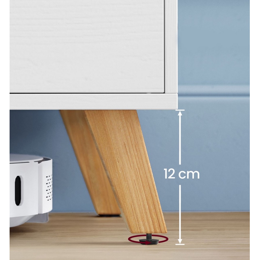 BASTOR White TV Stand