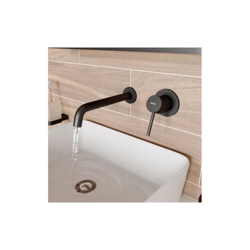 BAT-B0969 - LUNGO Concealed Basin Mixer, Matte Black