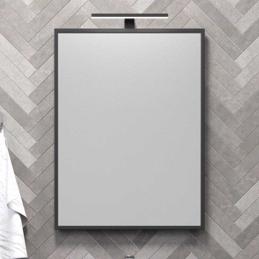 BATH DELUXE 01-060-05-02-00 - Bathroom mirror BORGSTED 60x80 cm black