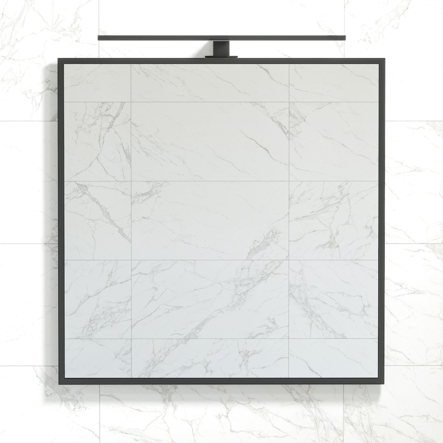 BATH DELUXE 01-080-05-02-00 - Bathroom mirror BORGSTED 80x80 cm black
