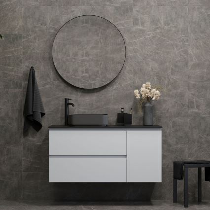 BATH DELUXE 01-080-09-02-00 - Bathroom mirror BORGSTED d. 80 cm black