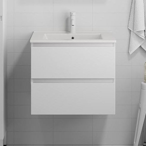 BATH DELUXE 03-060-63-01-01 - Bathroom cabinet with a basin KENWOOD 61 cm matte white