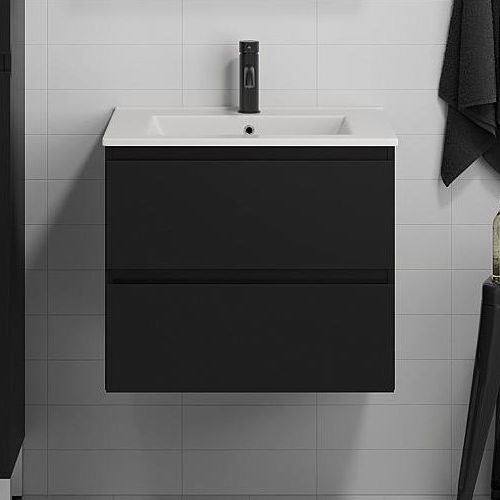 BATH DELUXE 03-060-63-02-01 - Bathroom cabinet with a basin KENWOOD 61 cm matte black