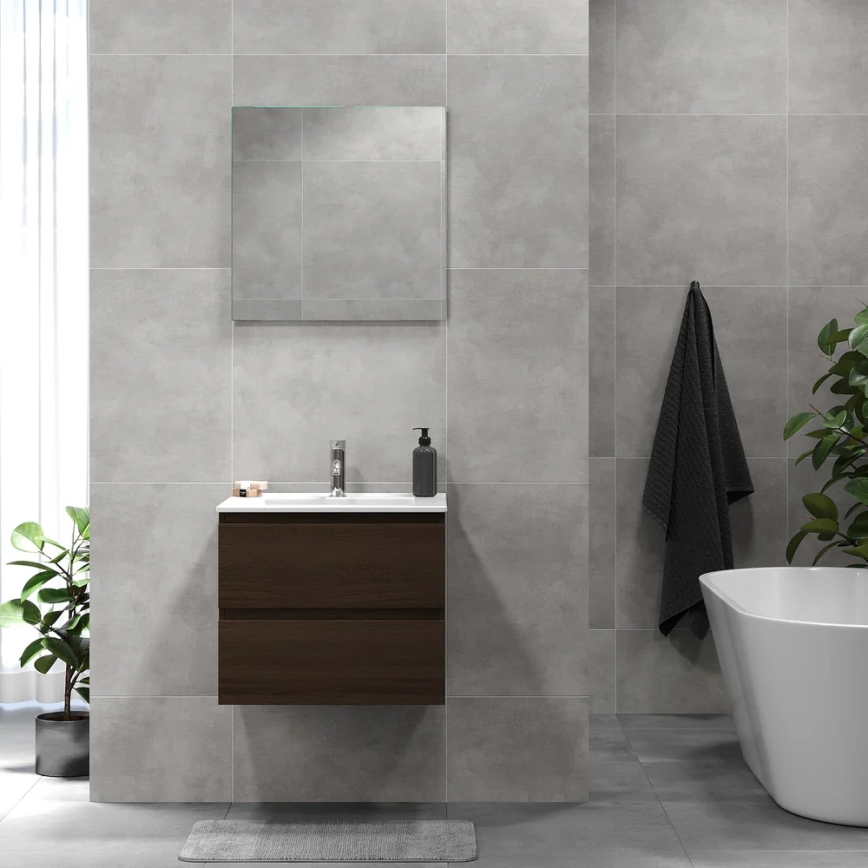 BATH DELUXE 03-060-64-84-01 - Bathroom cabinet with a basin KENWOOD 61 cm walnut