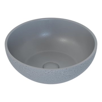 BATH DELUXE 06-039-19-23-00 - BERGEN countertop basin Ø 39 cm concrete/grey
