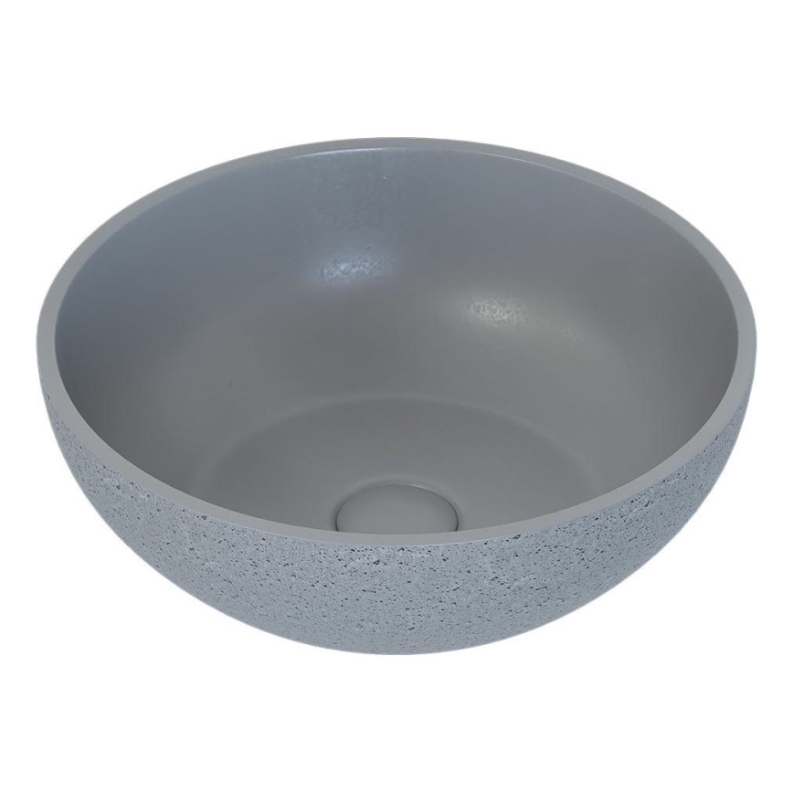 BATH DELUXE 06-039-19-23-00 - BERGEN countertop basin Ø 39 cm concrete/grey