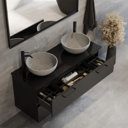 BATH DELUXE 06-039-19-23-00 - BERGEN countertop basin Ø 39 cm concrete/grey