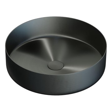 BATH DELUXE 06-040-16-02-00 - LJORDAL countertop basin Ø 40 cm stainless steel/matte black