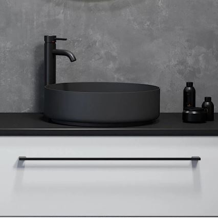 BATH DELUXE 06-040-16-02-00 - LJORDAL countertop basin Ø 40 cm stainless steel/matte black