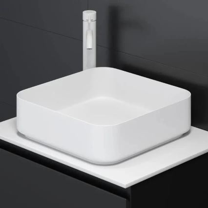 BATH DELUXE 06-040-17-01-00 - LJORDAL countertop washbasin 40x40 cm stainless steel/matte white