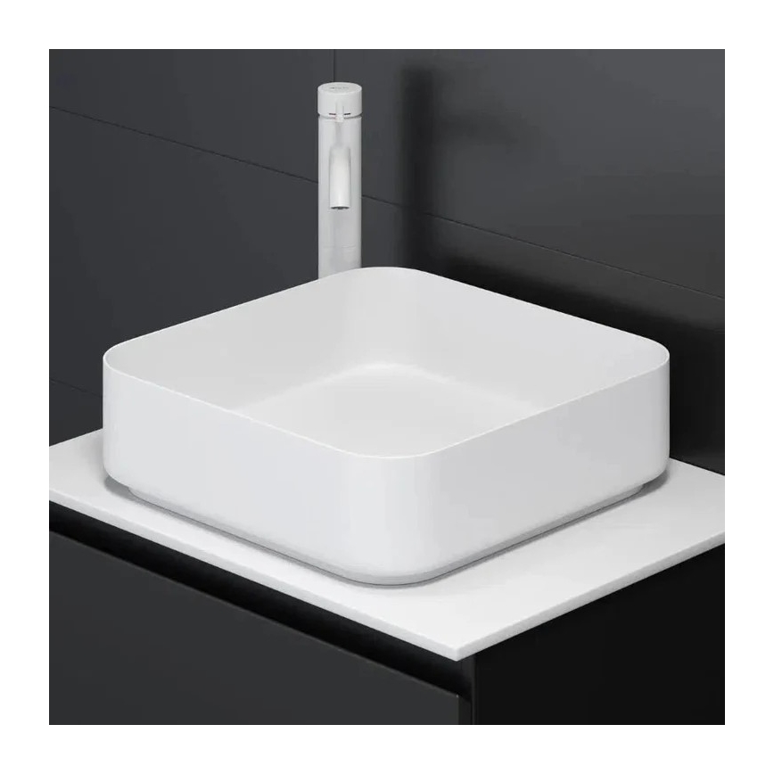 BATH DELUXE 06-040-17-01-00 - LJORDAL countertop washbasin 40x40 cm stainless steel/matte white