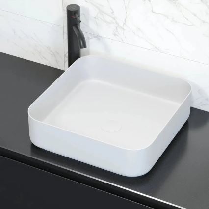 BATH DELUXE 06-040-17-01-00 - LJORDAL countertop washbasin 40x40 cm stainless steel/matte white