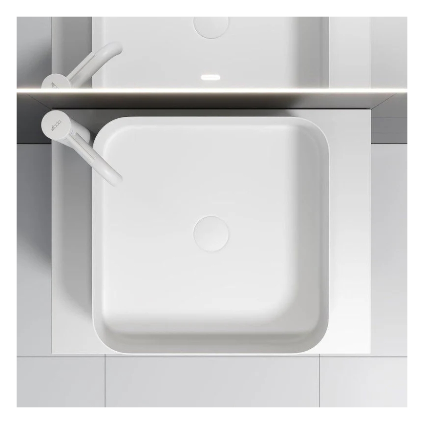 BATH DELUXE 06-040-17-01-00 - LJORDAL countertop washbasin 40x40 cm stainless steel/matte white