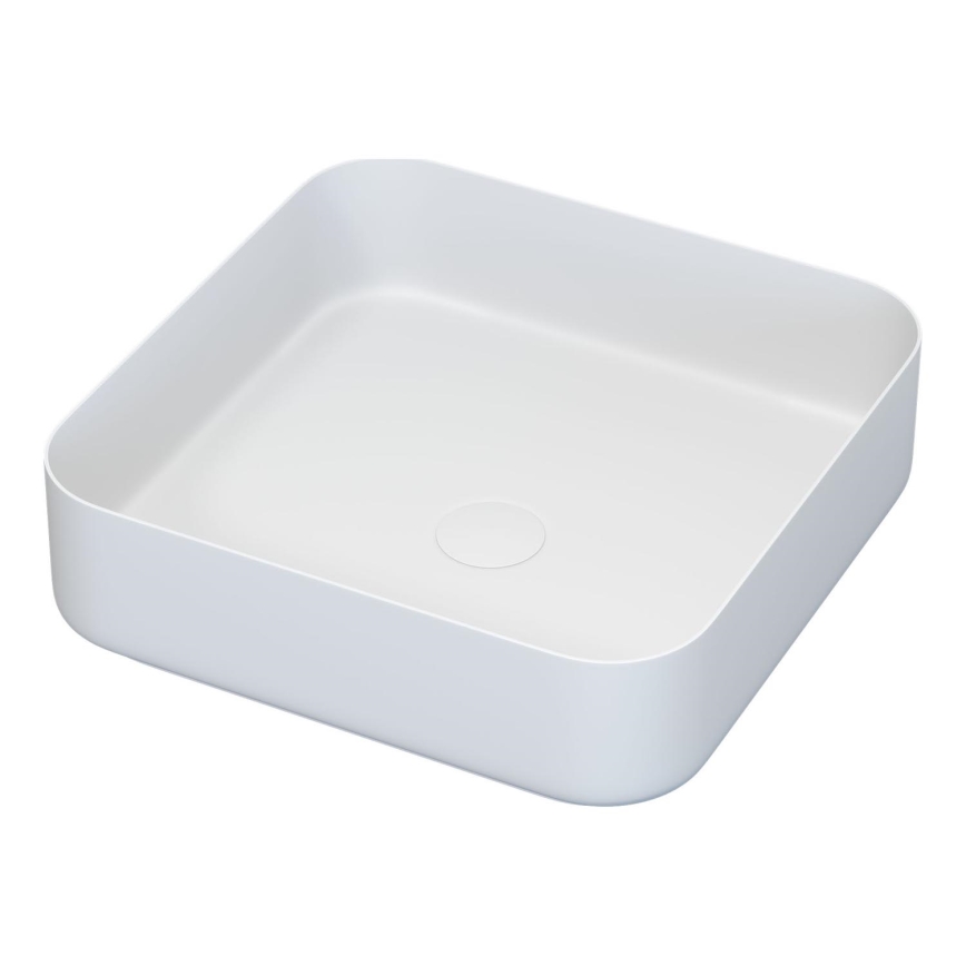 BATH DELUXE 06-040-17-01-00 - LJORDAL countertop washbasin 40x40 cm stainless steel/matte white