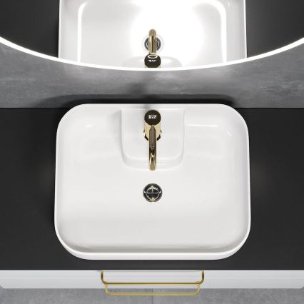 BATH DELUXE 06-050-12-11-00 - Countertop basin KRISTIANSAND 51x40 cm ceramic/glossy white