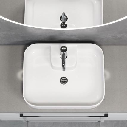 BATH DELUXE 06-050-12-11-00 - Countertop basin KRISTIANSAND 51x40 cm ceramic/glossy white