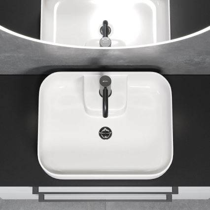 BATH DELUXE 06-050-12-11-00 - Countertop basin KRISTIANSAND 51x40 cm ceramic/glossy white