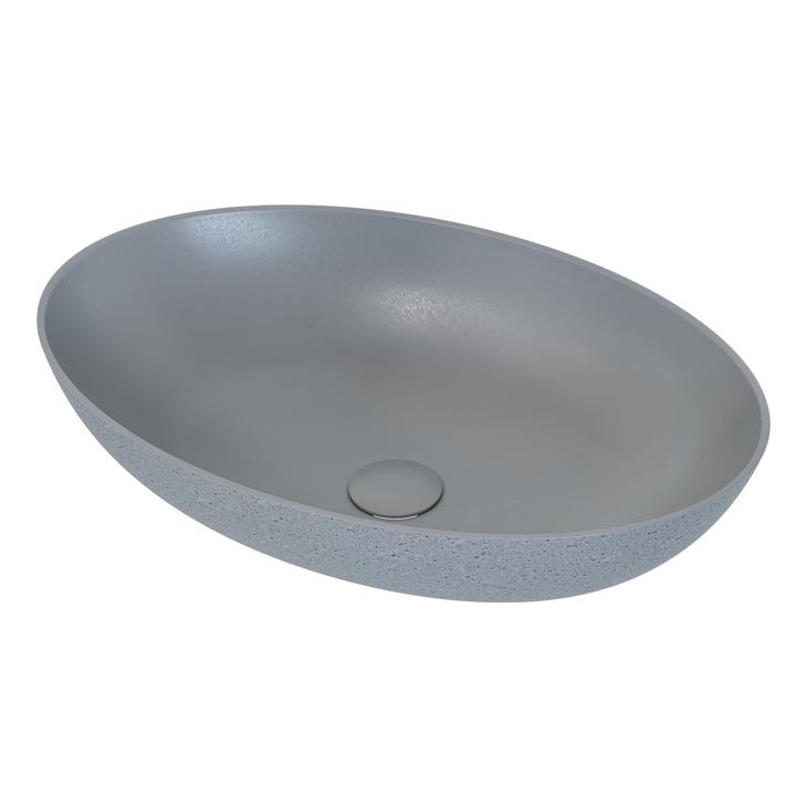 BATH DELUXE 06-060-19-23-00 - Countertop washbasin OLSBORG 60x40,5 cm concrete/grey