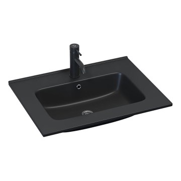 BATH DELUXE 06-060-27-02-00 - Recessed washbasin LILLESNAD 61x46 cm ceramic/black
