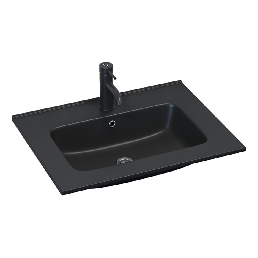 BATH DELUXE 06-060-27-02-00 - Recessed washbasin LILLESNAD 61x46 cm ceramic/black